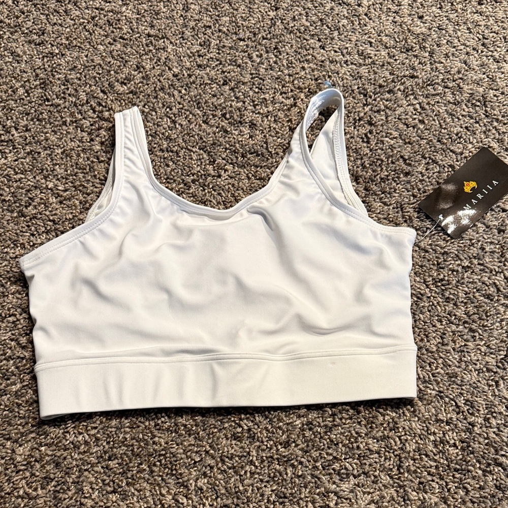 White Sports Bra by Mariia